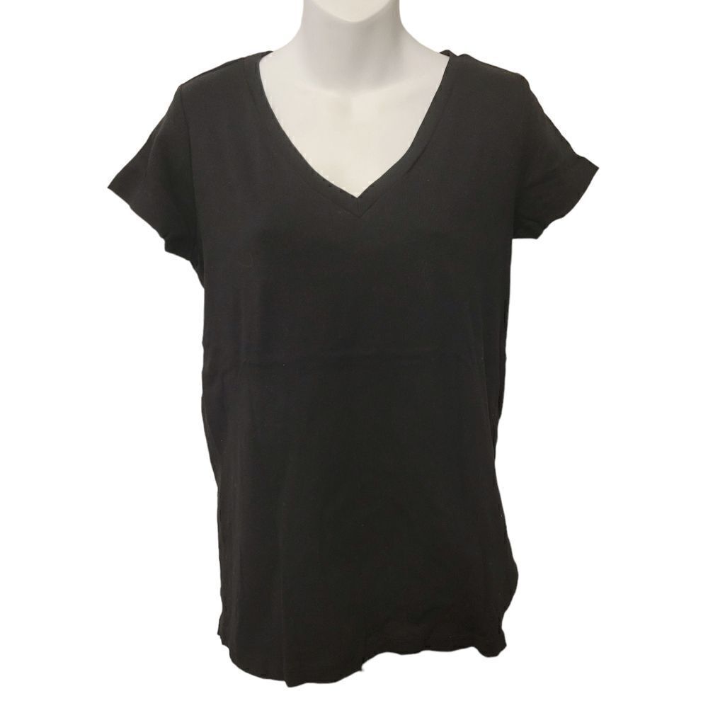 2/$20 Joe Fresh Plain Classic Black Top Tee T-shirt 100% Cotton Size: Large